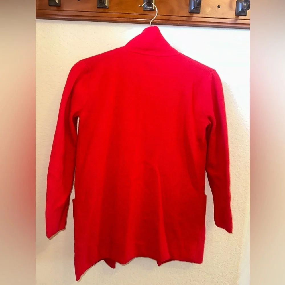 J Crew Red Open Cardigan with Pocket XXS